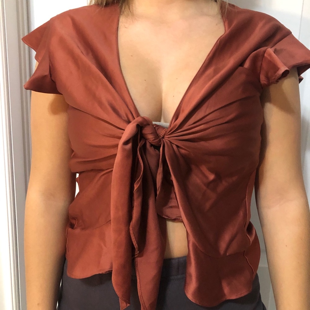 Oysho front tie top✨